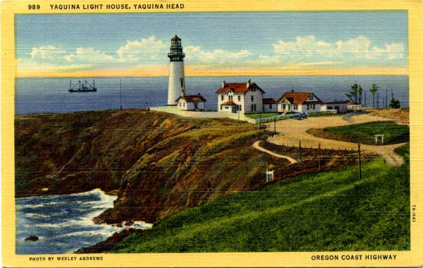 Details about   Oregon Coast Postcard Haceta Head and Lighthouse Beach Water Unposted Vintage 